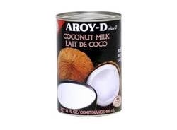 Aroy-D Coconut Milk 400 ml Green black can