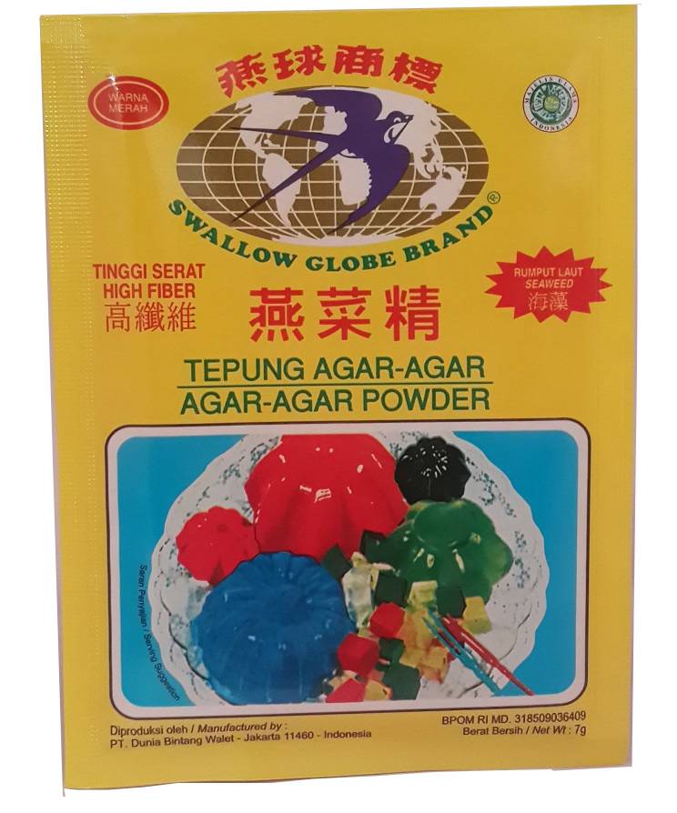Agar-Agar Red 7 grams Swallow