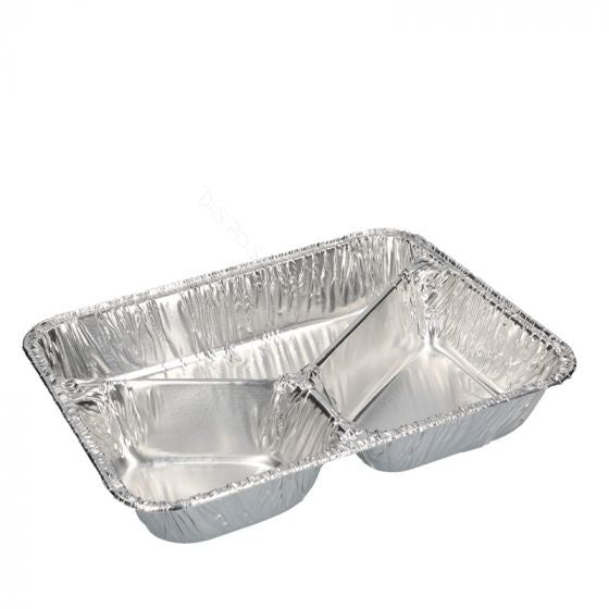 aluminum. menu tray 3-compartment 227x178x40 mm - 100pcs SM3H