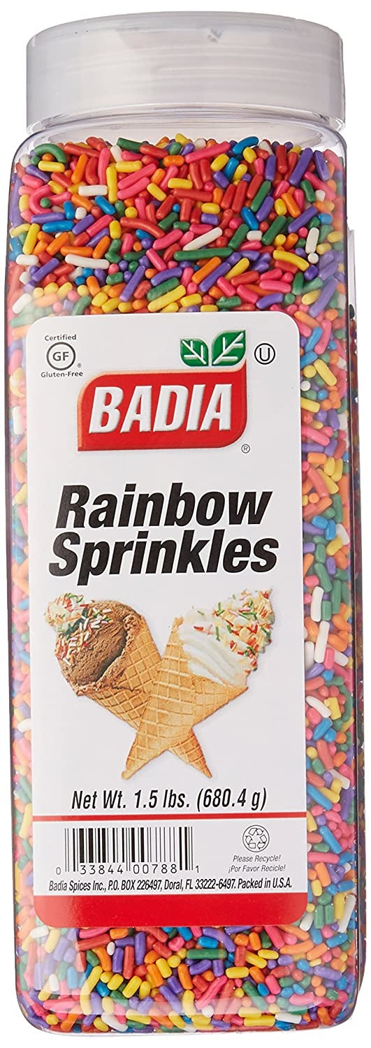 Badia Rainbow Sprinkles 1.5 lbs - 680.4gr