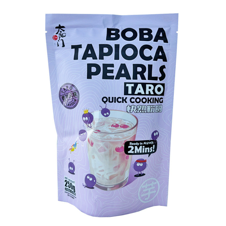 OUTLET: BoBa Tapioca Balls Taro 250g Tai Yang Men Quick Cooking Best Before May 15, 2025