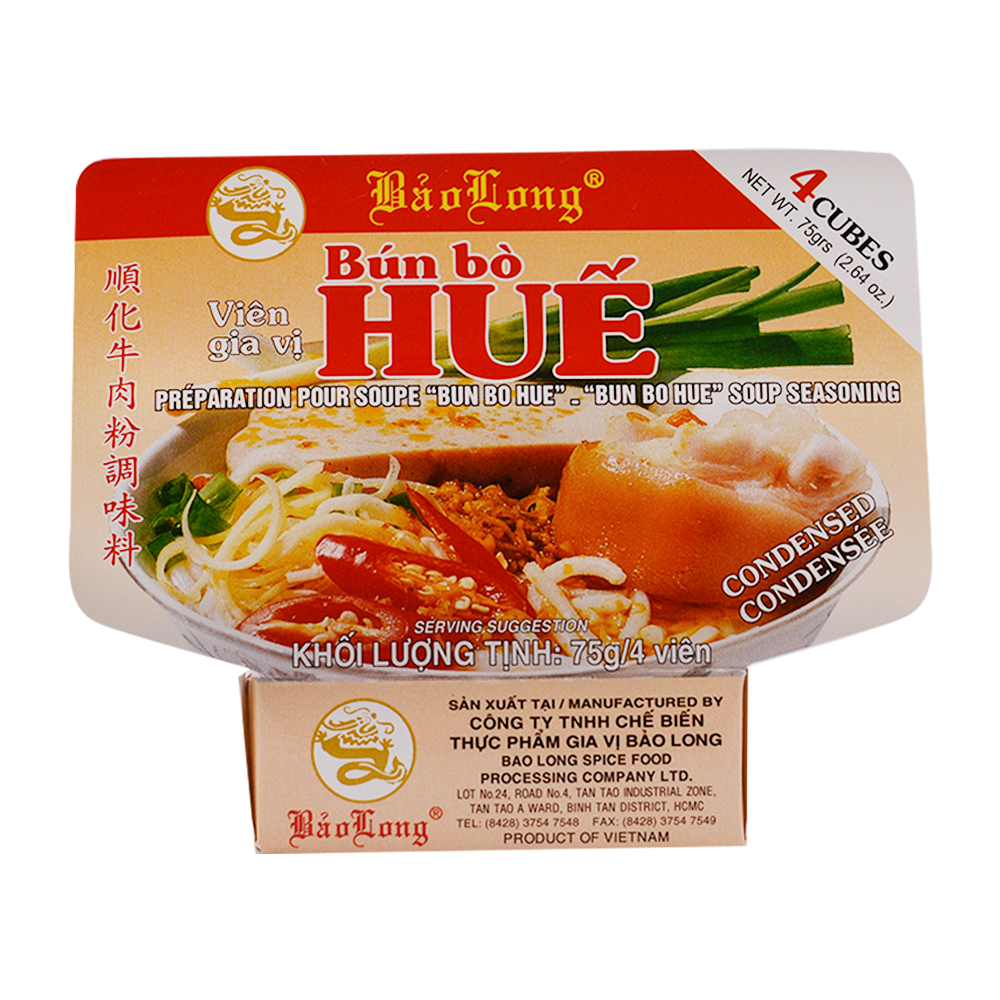bun bo HUE seasoning 75g Bao Long - block cream color label