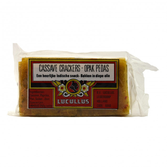 Cassava Crackers 7x7cm - Opak Pedas 250gr Lucullus