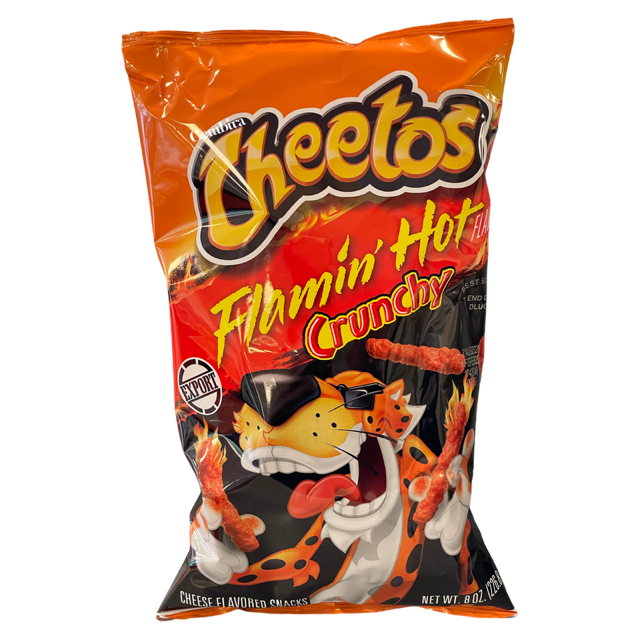 Cheetos Flaming Hot Crunchy 226.8 g (8 oz) Frito lay
