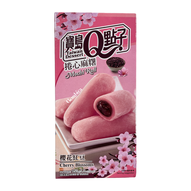 Cherry Blossoms Milk Mochi Roll 5 pieces - 150g Q