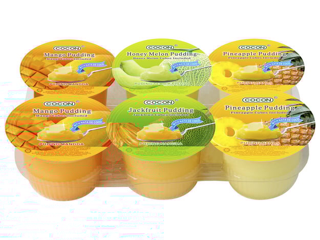 cocoon dessert pudding fruit assorted 708g