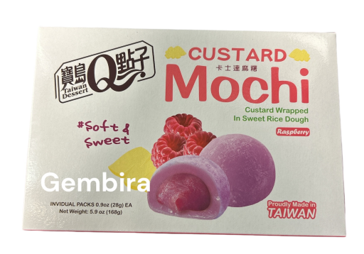 custard mochi raspberry 168g Q - box