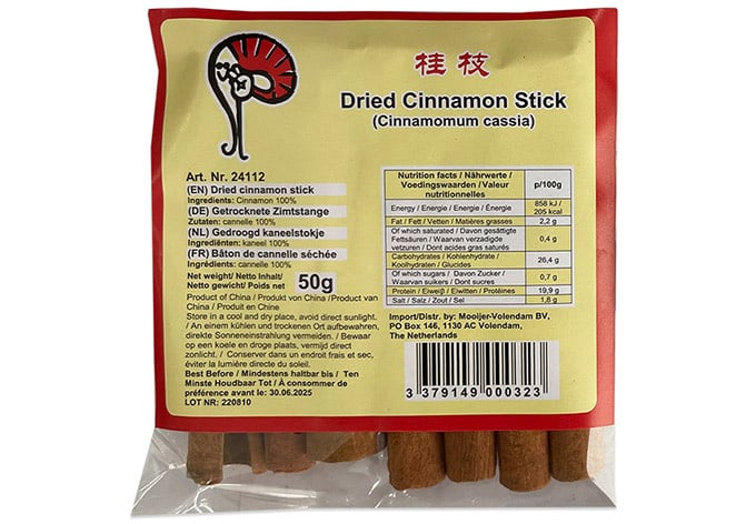 dried Cinnamon Stick 50g Mooij item no. 24112