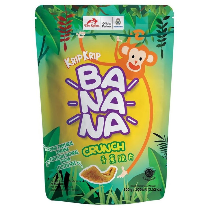 Krip Krip banana crunch 100g Dua Kelinci