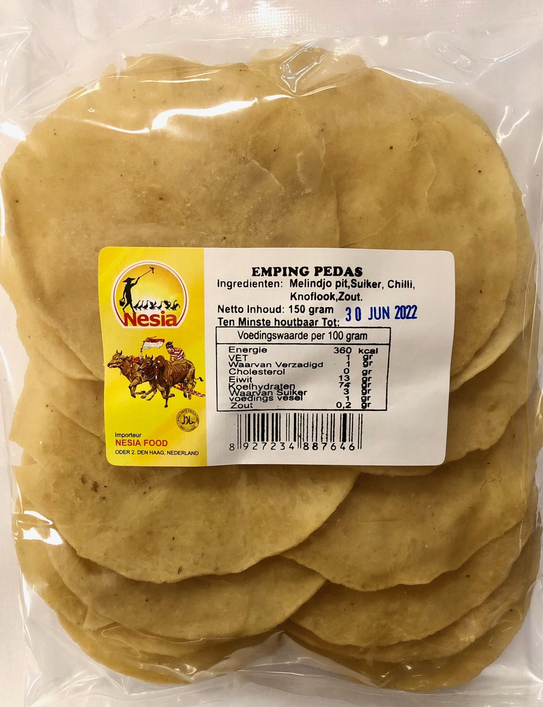 Emping Pedas 150gr - Nesia (unbaked)