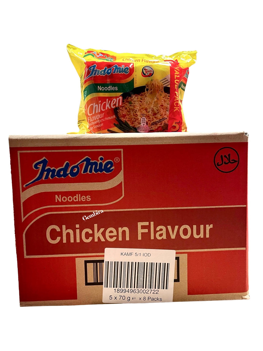 EU - Indomie Chicken 8 x 5 packs 70g Instant Noodles