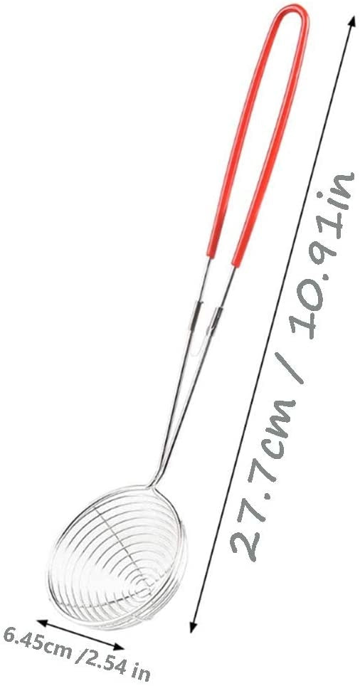 Fondue Sieve Stainless Steel 7cm with red handle