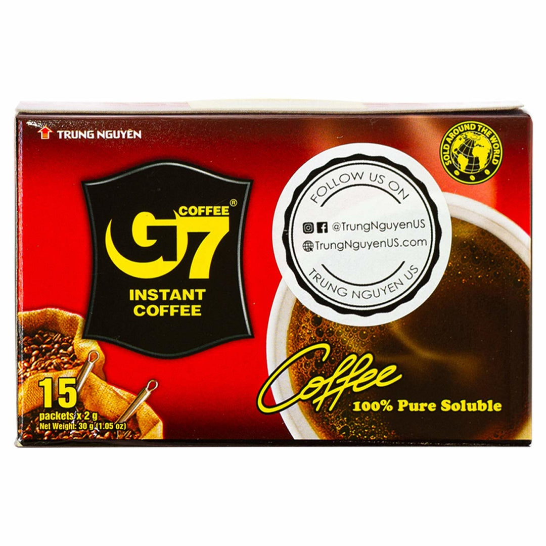G7 instant pure black coffee 15 sachets x 2g - Trung nguyen