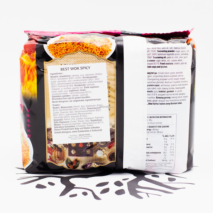 Mi Goreng Hot & Spicy 5-pack Best Wok (5x80g)
