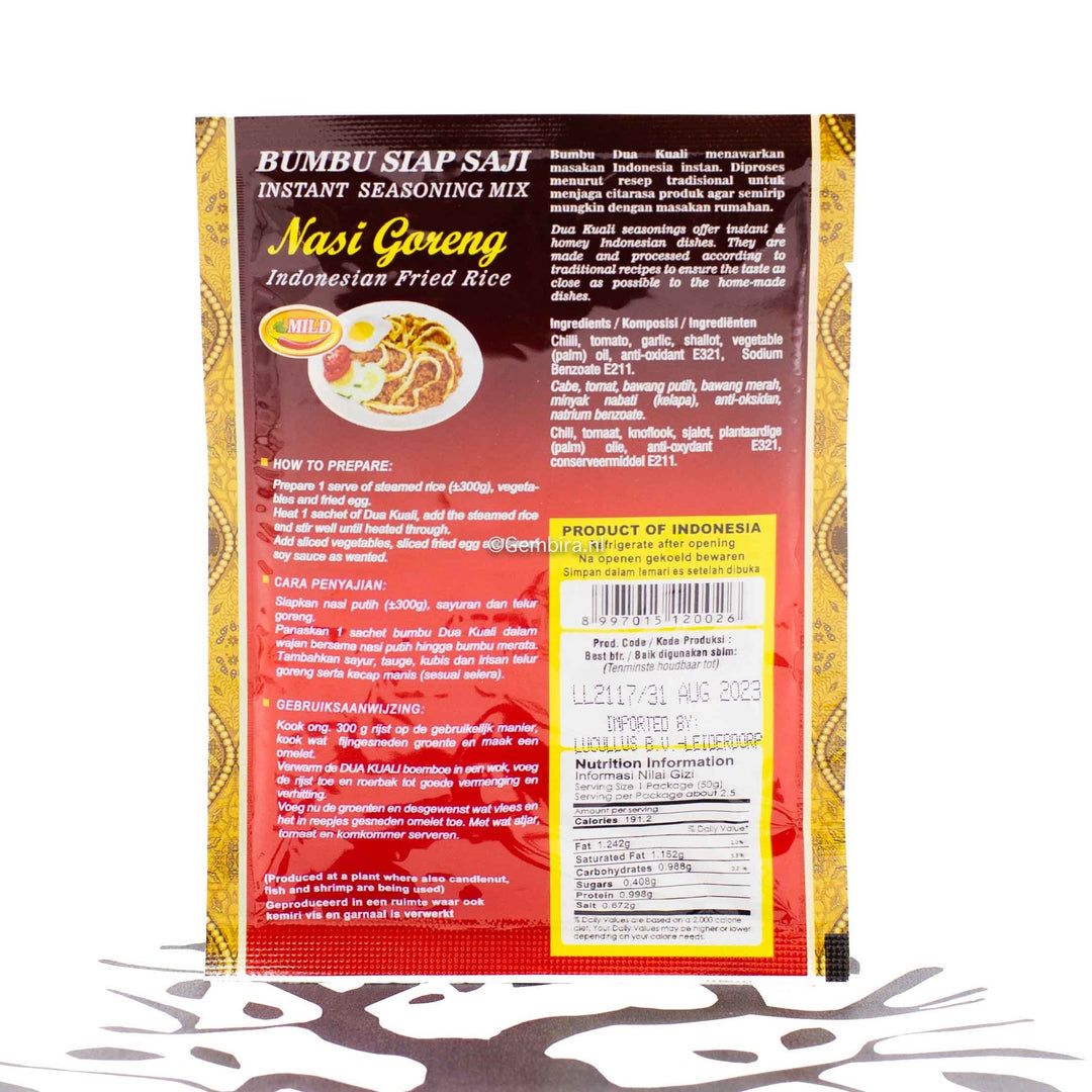 Dua kuali Nasi Goreng 50g