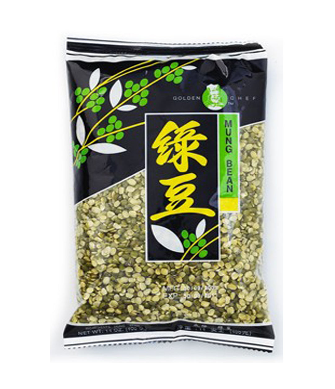 Golden Chef unpeeled split mung beans 400g