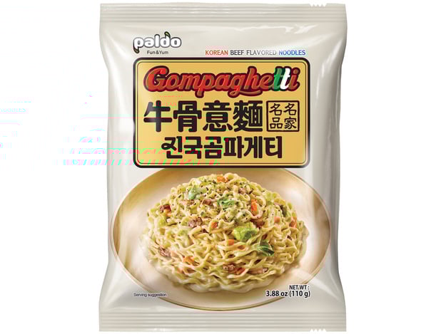 Gompaghetti Korean Beef Noodle 3.88 oz (110g) x 4 pcs Paldo 15.52 oz (440g)