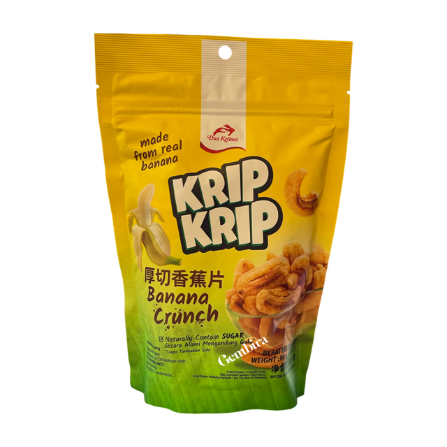 Krip Krip banana crunch 100g Dua Kelinci