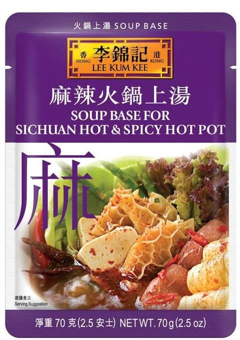 OUTLET: lee kum kee soup base for sichuan hot & Spicy Hot Pot 70g Best before 5-3-2025