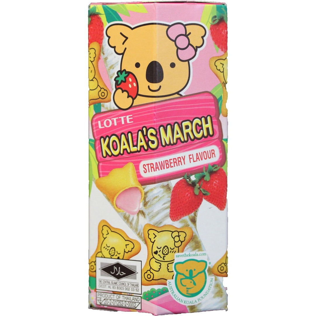 OUTLET: Lotte Koala's March Strawberry Biscuit Cream 37gr Best Before 24-1-2025