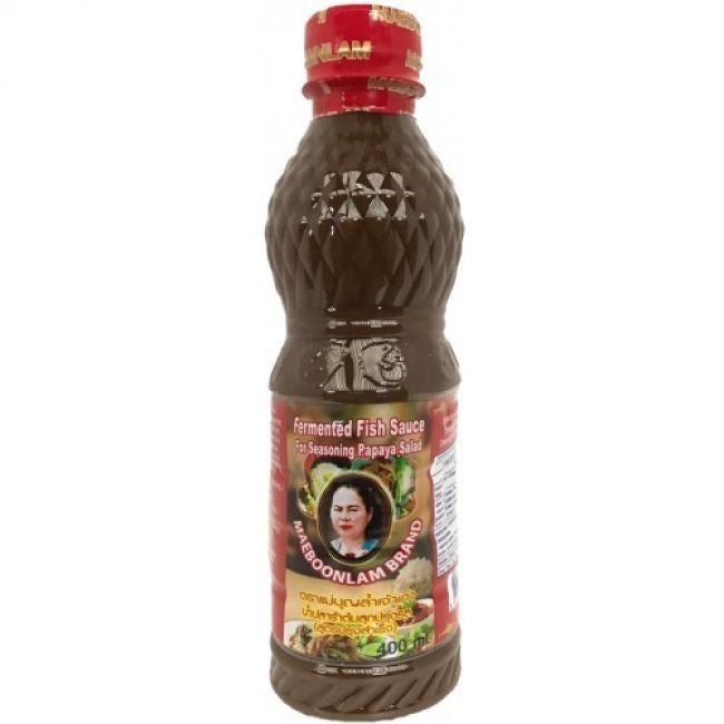 maeboonlam fermented fish sauce 400ml for papaya salad