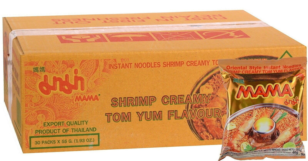 mama shrimp creamy tom yum noodle 30x55g