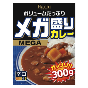 Mega Mori Instant Curry Hot 300g Hachi - Blue Label