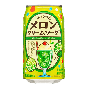 Melon Cream Soda 350ml Sangaria Fuwatto