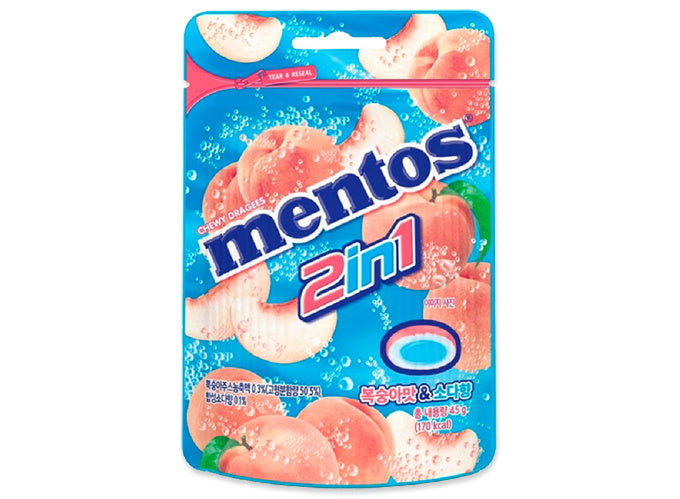 Mentos 2in1 Peach Soda Flavor 45g