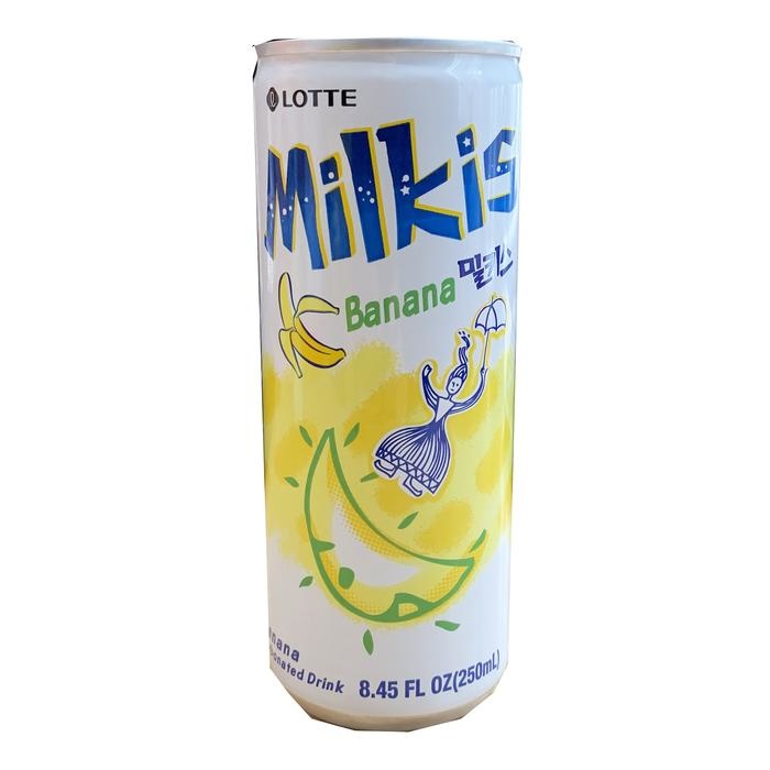 milkis banana soda drink 250ml lotte