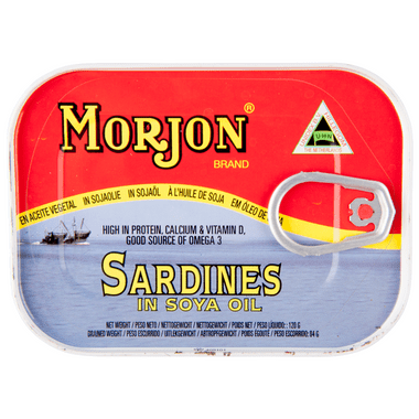 morjon sardines in soya oil 120g