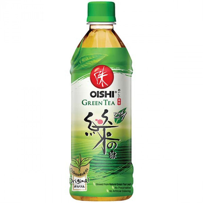 oishi green tea original 500ml - green label