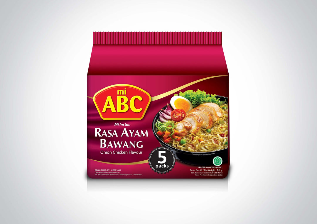 Onion Chicken Mi 5 packs (x65g) mi ABC - Rasa Ayam Bawang