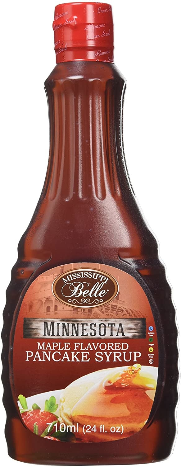 pancake syrup mississippi belle 710ml maple flavored,