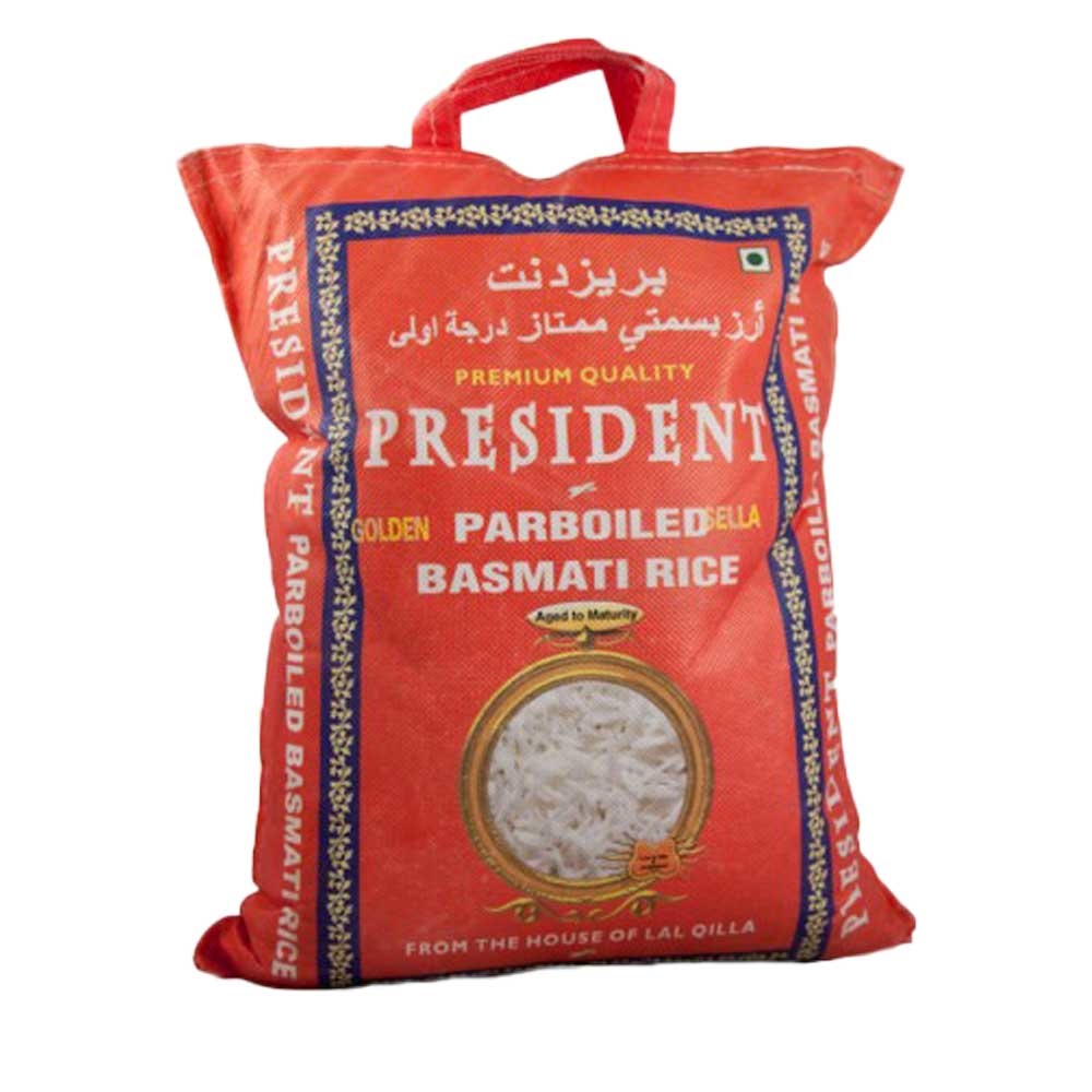 Parboiled basmati golden sella 5kg president