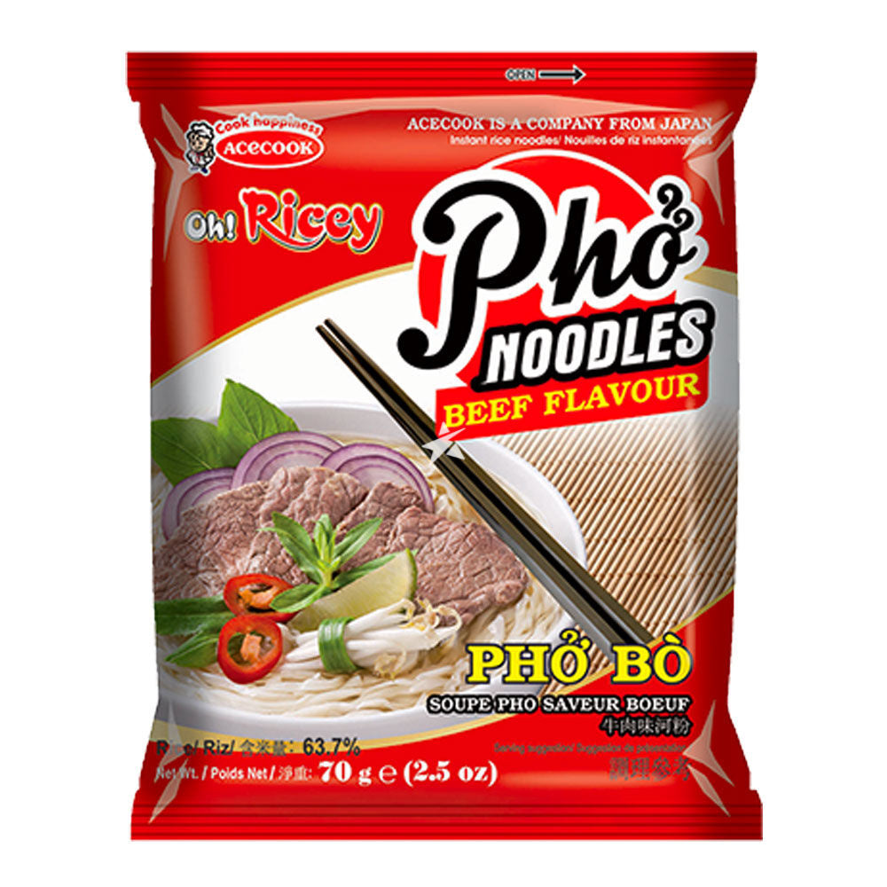 pho noodles 70g oh ricey acecook pack