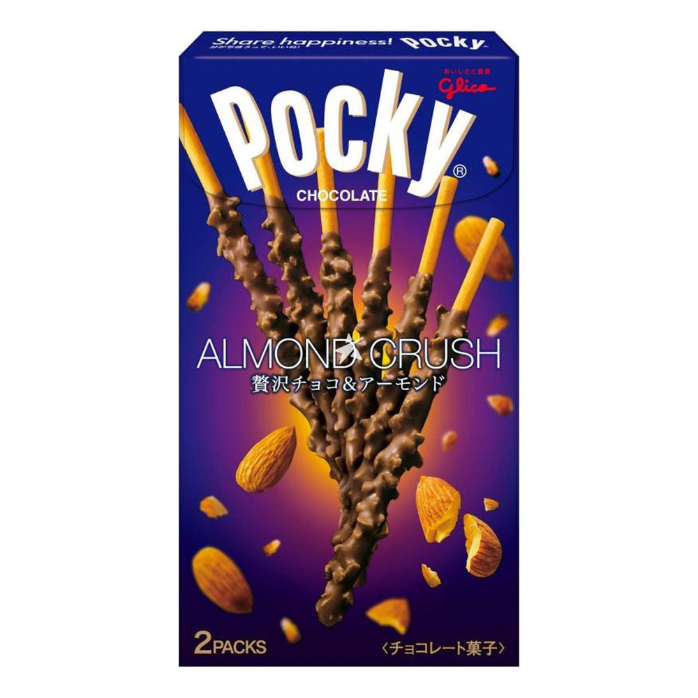 Pocky Chocolate Tubutubu Almond Crush 46g Glico Japan