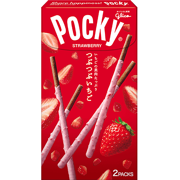 Pocky Chocolate Tubutubu Strawberry 55g Glico Japan