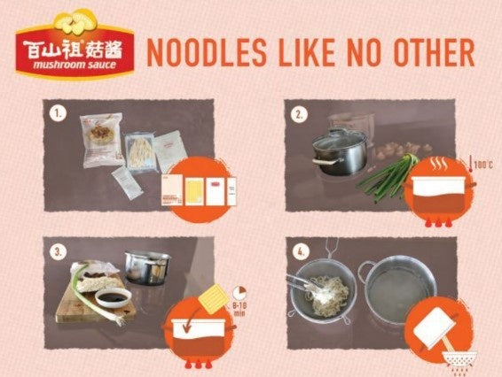 Sundried noodles Porcini Mushroom sauce 180g Bai Shan Zu