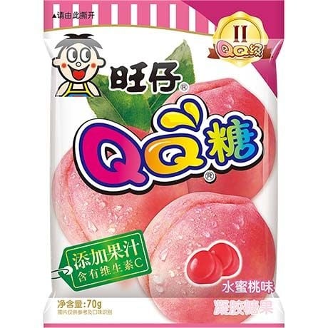 OUTLET: QQ Gummy Candy Peach 70g Want Want Best Before May 22, 2025