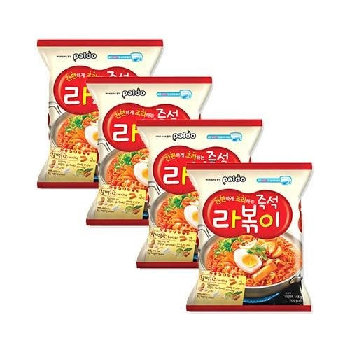 rabokki noodle paldo 4 pack x 145g (580g)