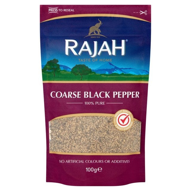 rajah coarse black pepper 100g