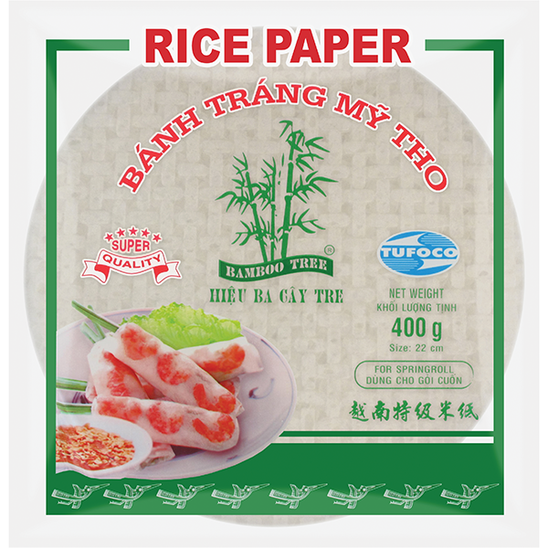 Rice Paper 22cm round Bamboo Tree 400g - green label