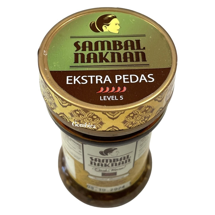 Sambal Bawang 140g Sambal NAKNAN Level 5 Ekstra Pedas - beige yellow label