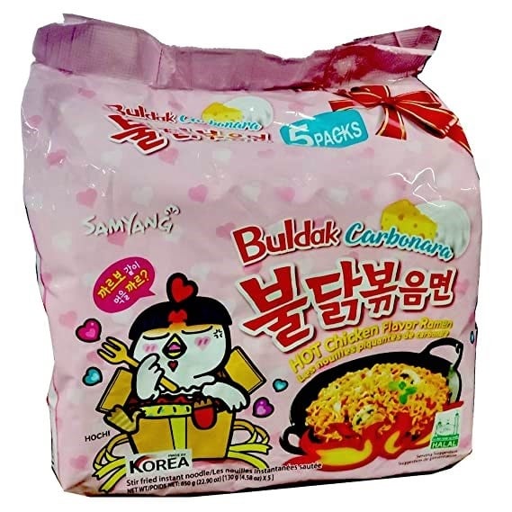 Samyang Carbonara Ramen 5-pack Buldak Hot chicken