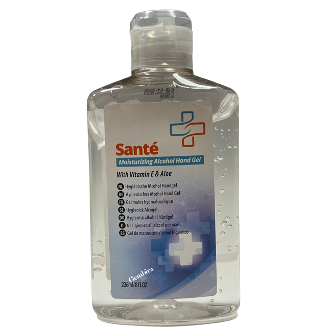 sante moisturizing alcohol hand gel with Vitamin E & Aloe 236ml