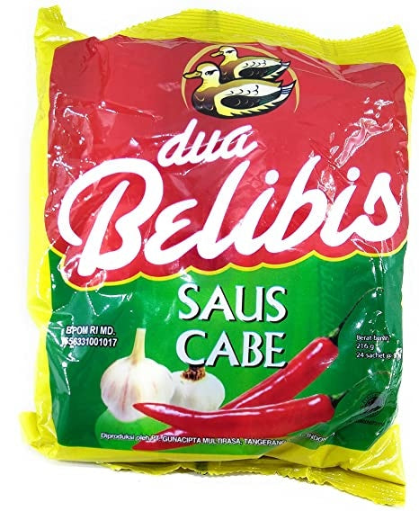 sauce cabe sachets dua belibis 216g - 24 sachet