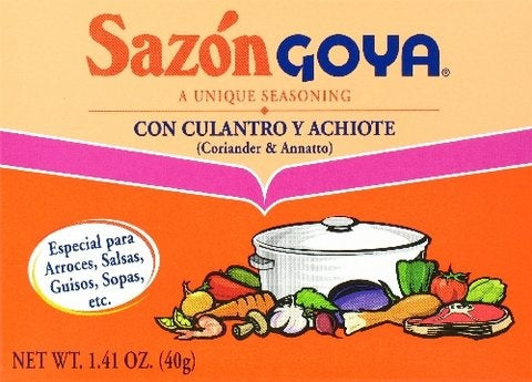 sazon goya con culantro y achiote 1.41 oz - 40g - small box
