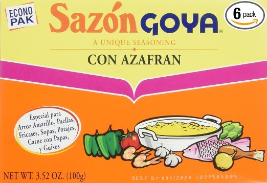 Sazon Goya Con azafran 20pcs (100gr)