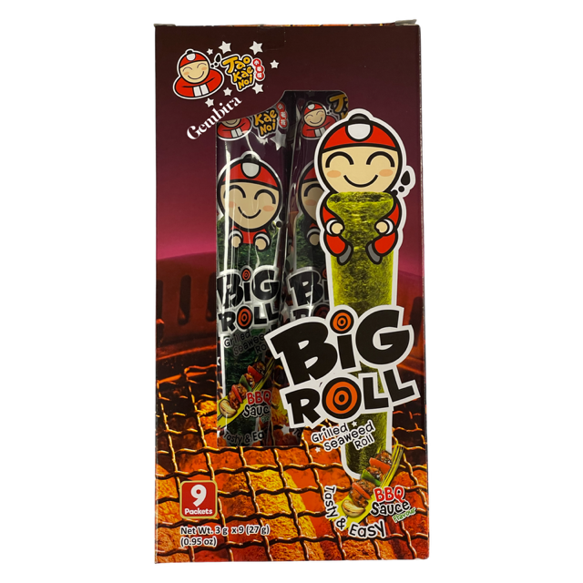 Seaweed Big Roll BBQ 9 packs Tao Kae Noi - Box 3gx9 (27g)